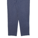 MAX MARA WEEKEND Striped Womens Trousers Blue Regular Tapered Linen W30 L26