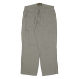 ATLAS Cargo Mens Trousers Green Loose Straight W35 L28