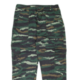 Camo Mens Trousers Green Regular Straight W32 L26
