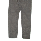 LOIS Womens Corduroy Trousers Grey Regular Straight W32 L32