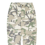 PULL&BEAR Camo Womens Trousers Brown Regular Tapered W28 L25