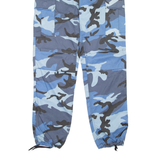 Camo Mens Trousers Blue Regular Tapered W27 L31