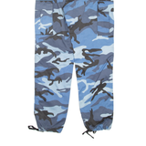 Camo Mens Trousers Blue Regular Tapered W27 L31