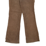 LOIS JEANS Womens Corduroy Trousers Brown Regular Flared W32 L28