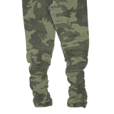 JOHN Ruched Mens Trousers Green Regular Skinny W28 L32