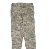 H&M Camo Mens Trousers Green Regular Tapered W25 L28