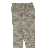 H&M Camo Mens Trousers Green Regular Tapered W25 L28