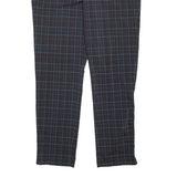 PUMA Check Mens Trousers Black Regular Tapered W38 L32