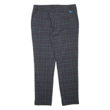 PUMA Check Mens Trousers Black Regular Tapered W38 L32
