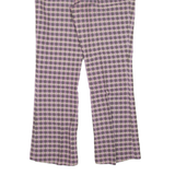 Patterned Womens Trousers Purple Regular Bootcut W30 L30