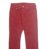 LEVI'S 514 Mens Trousers Red Regular Straight W30 L29