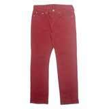 LEVI'S 514 Mens Trousers Red Regular Straight W30 L29