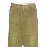 BARBOUR Chino Mens Corduroy Trousers Green Regular Straight W34 L28