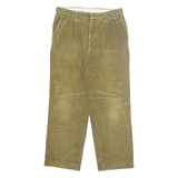 BARBOUR Chino Mens Corduroy Trousers Green Regular Straight W34 L28