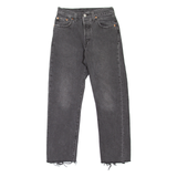 LEVI'S 501 Jeans Womens Grey Regular Straight W24 L26