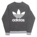 ADIDAS ORIGINALS Womens Sweatshirt Black Crew Neck UK 6