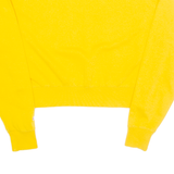 CHAMPION Cropped Womens Sweatshirt Yellow Crew Neck M