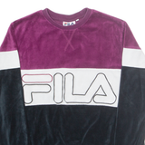 FILA Womens Sweatshirt Black Crew Neck XS