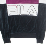 FILA Womens Sweatshirt Black Crew Neck XS