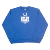 NFL Indianapolis Colts Mens Sweatshirt Blue Crew Neck 90s USA 2XL