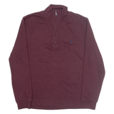 NAUTICA Mens Sweatshirt Maroon 1/4 Zip L