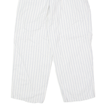 ZONE ZONE Striped Womens Trousers White Regular Straight 90s W26 L21