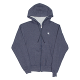 CHAMPION Mens Blue Hoodie Full Zip S