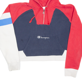 CHAMPION REVERSE WEAVE Cropped Womens Red Hoodie L