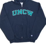 CHAMPION Mens Blue Hoodie Full Zip USA S