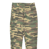 BERSHKA Camo Womens Trousers Grey Slim Skinny W26 L25
