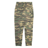 BERSHKA Camo Womens Trousers Grey Slim Skinny W26 L25
