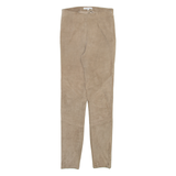 YOUNG POETS SOCIETY Womens Leather Trousers Beige Slim Skinny W24 L28