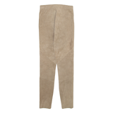 YOUNG POETS SOCIETY Womens Leather Trousers Beige Slim Skinny W24 L28