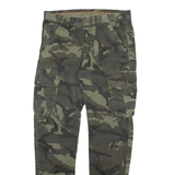 H&H Mens Trousers Green Relaxed Tapered W30 L30