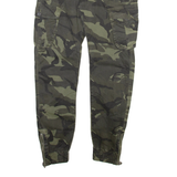 H&H Mens Trousers Green Relaxed Tapered W30 L30