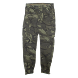 H&H Mens Trousers Green Relaxed Tapered W30 L30