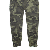 H&H Mens Trousers Green Relaxed Tapered W30 L30