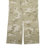 LIFE LINE Camo Cargo Womens Trousers Beige Relaxed Bootcut W36 L33