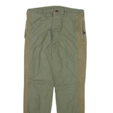 WORK NOT WORK Mens Trousers Green Regular Tapered W32 L31