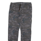 SKATE NATION Camo Jogger Style Mens Trousers Grey Regular Tapered W28 L28