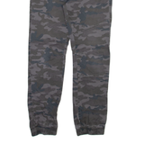SKATE NATION Camo Jogger Style Mens Trousers Grey Regular Tapered W28 L28