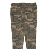 BERSHKA Camo Jogger Style Mens Trousers Green Regular Tapered W30 L28