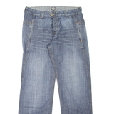 YES OR NO Mens Jeans Blue Relaxed Straight Stone Wash W34 L34