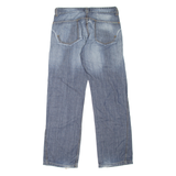 YES OR NO Mens Jeans Blue Relaxed Straight Stone Wash W34 L34