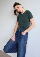 Organic Cotton Crew T-Shirt, Forest Green