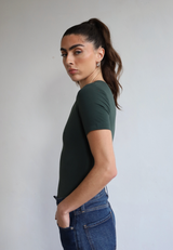 Organic Cotton Crew T-Shirt, Forest Green