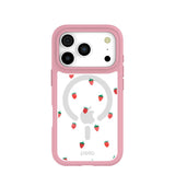 Clear Summer Berries iPhone 17 Pro Case With Petal Pink Ridge (MagSafe included)