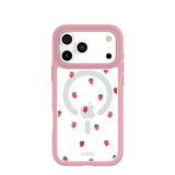 Clear Summer Berries iPhone 17 Pro Max Case With Petal Pink Ridge (MagSafe included)