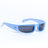 Retro Wrap Around Racer Sunglasses in Purple