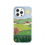 Powder Blue Sunny Countryside iPhone 14 Pro Case